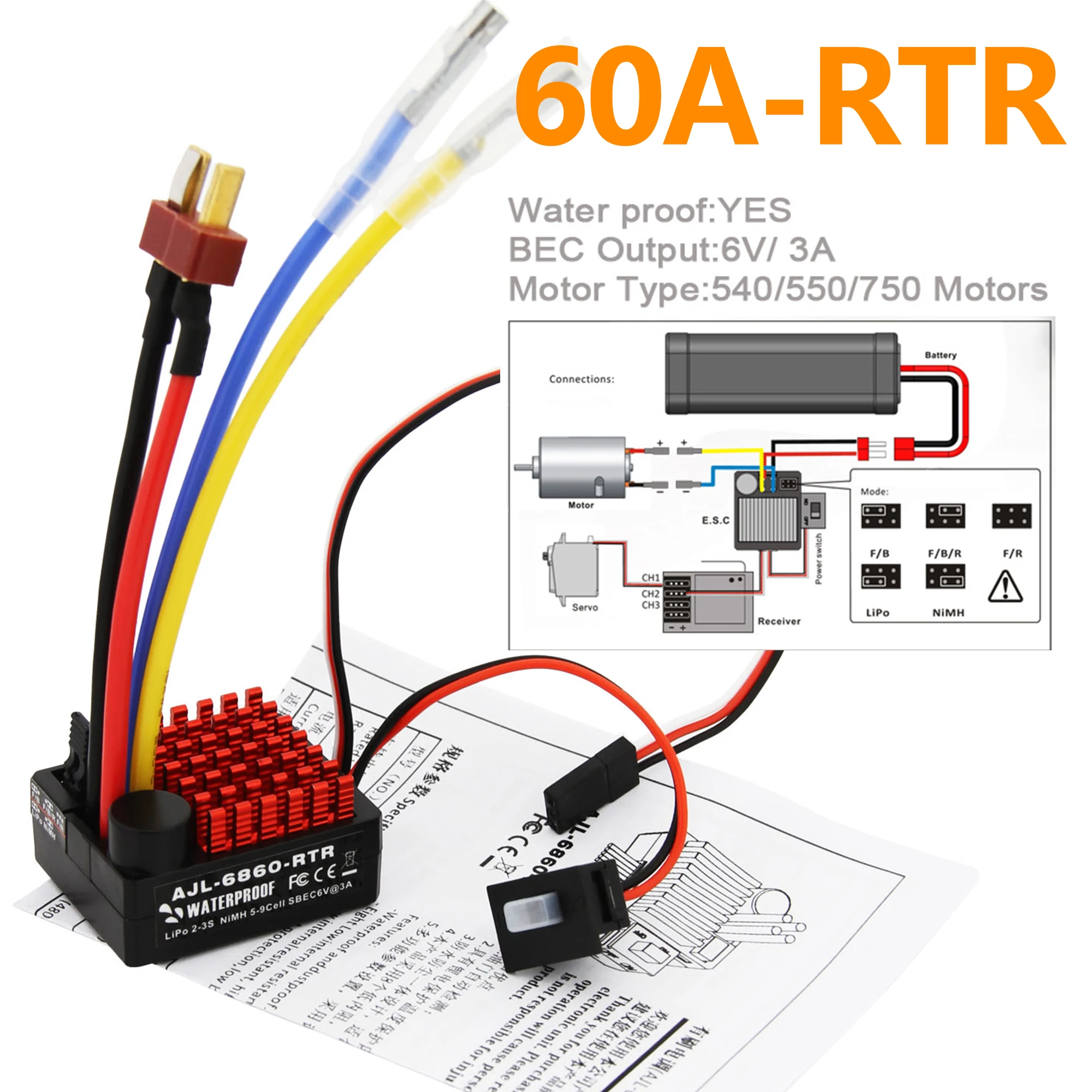 540/550/750 Motor Tahan Air 60 - Rc Hobby Land ulasan dan harga